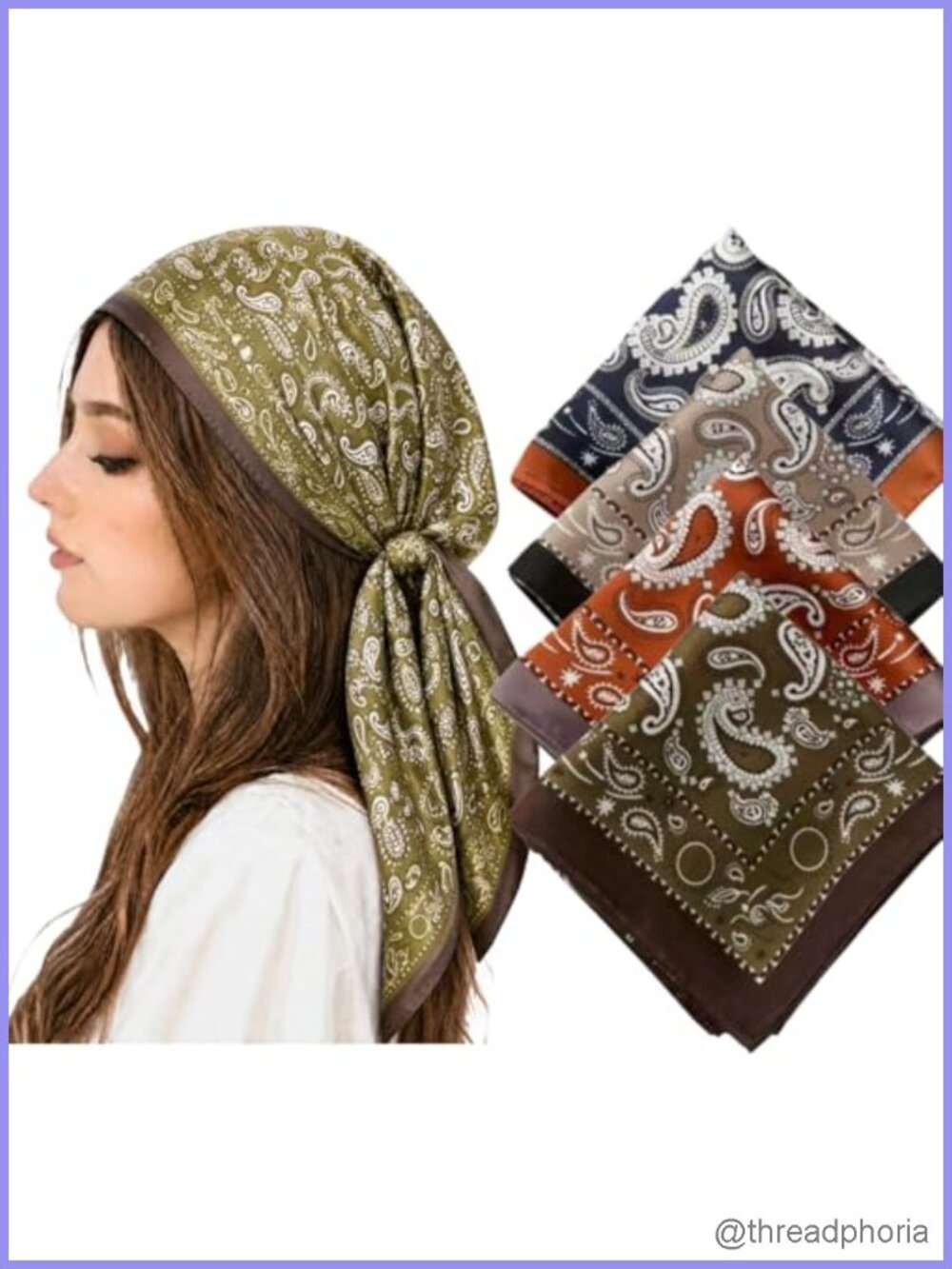 4 Pack 27x27 Inch Silk Feeling Satin Square Scarf Hair Neck Bandana